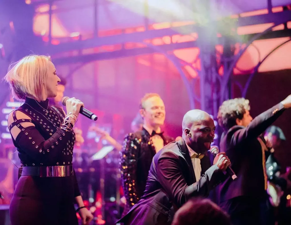 A band playing at a corporate event in Ireland
