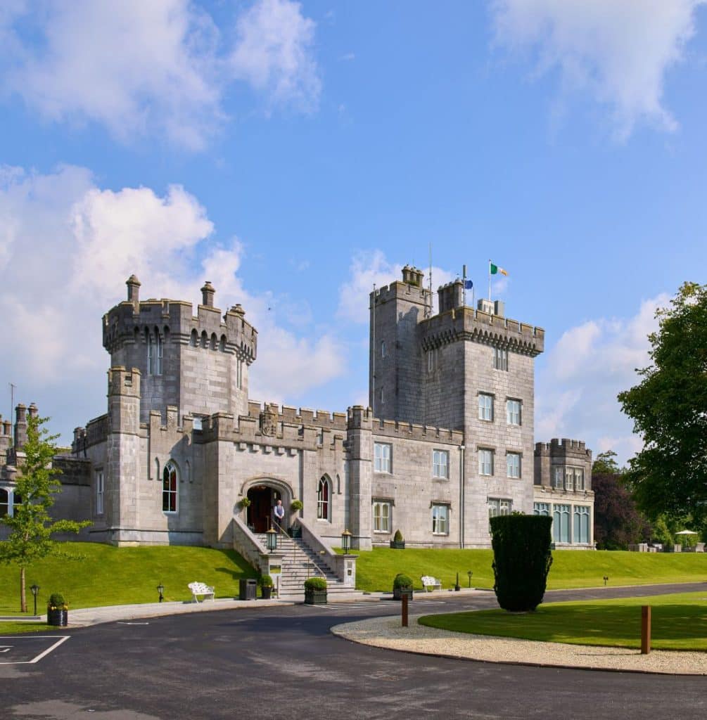 Entrance to Dromoland Castle in Ireland.