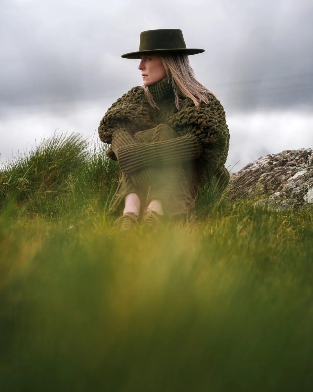 Irish heritage design — Colin Burke knitwear photographed within the Irish landscape for luxury destination celebrations.